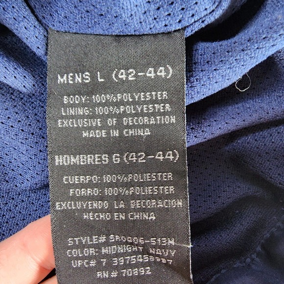 Men's Large Vintage Starter Jacket Windbreaker Midnight Navy - Picture 4 of 10